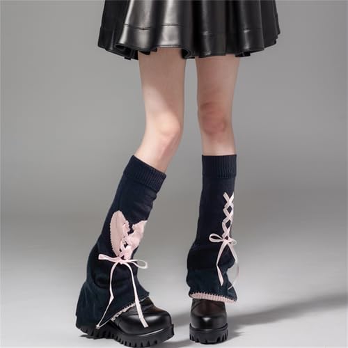 Image of Goth Leg Warmers Women Japanese Gothic Y2k Harajuku Grunge Emo Punk 80s