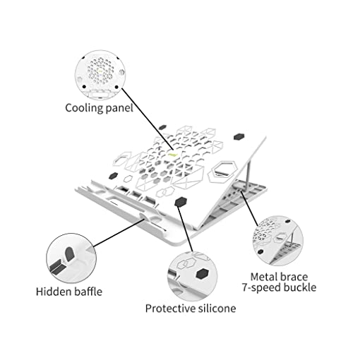 Base portátil ajustable para laptop con ventilador miniatura 4