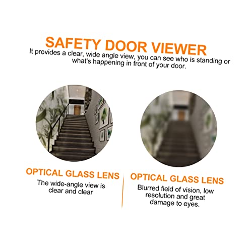 Visor de Puerta de Seguridad Ajustable Outanaya con Lente de Vidrio y Tapa para Privacidad en Entrada de Casa, Compatible con Puertas de hasta 2 Pulgadas de Grosor miniatura 2