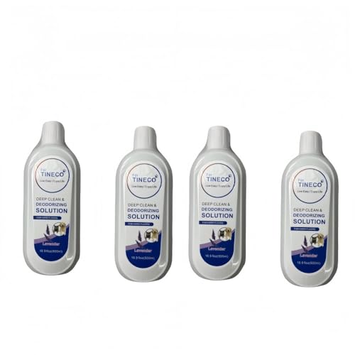 Compatible with TINECO Hard Floor Cleaning & Deodorizing Solution Lavender Scent 16.9 fluid ounces (500ml) Deep Cleaning Stain Removal Odor Removal(4PCS)