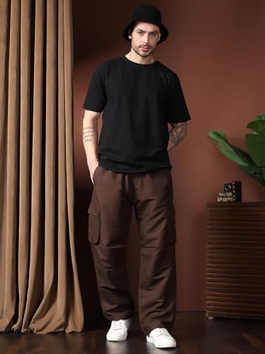 Image of KOTTY Men's Urban Style Relaxed Cargo Pants with Stylish Pockets and All-Day Comfort