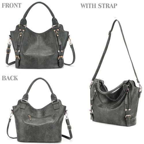Image of Crossbody Bags for Women Large Hobo Purse Shoulder Handbag Wallet Set 2PCS | Soft PU Leather,Total 9 Pockets,Large Capacity,with a Spacious Functional Wallet,Detachable Shoulder Strap,Stylish Design
