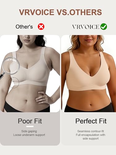 Image of Jelly Wireless Bras for Women No Underwire Push Up Seamless Full Coverage Bralettes Support Lift Everyday Bra