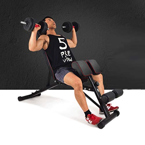 LZL with Priest Stool Weight Bench,Exercise Utility Bench Upright, Incline, Decline, and Flat Exercise for Home Gym Workout Weightlifting Bed (Color : Black)