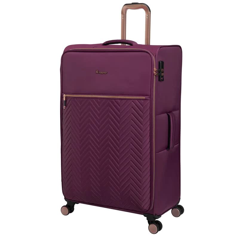 Bewitching-Purple-Large-28 inchesExpandable Soft case 8 Wheel Trolley Bag with Shoe Pouch & Wet Pouch- Check-in Luggage-81 cm-image-47