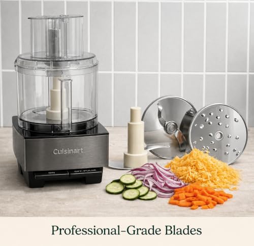 Image of Cuisinart Food Processor 14-Cup Vegetable Chopper for Mincing, Dicing, Shredding, Puree & Kneading Dough, Black Stainless, DFP-14BKSY