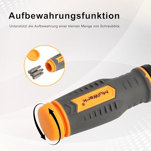 MULWARK MULWARK Schraubendreher-Bit-Satz & Steckschlüssel-Satz, 77-teiliger Ratschen-Schraubendreher-Satz mit Koffer, 77 in 1 Multi-Bit-Schraubendreher für Heimwerker, Elektronik, Auto-Notfall und Garage - Detailansicht 8 | Werkzeugkoffer