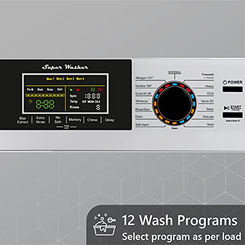 Equator Digital Touch Apartment 110V Set 18Lbs Washer+Vented 3.5Cf Auto/Time Dry #TOP3