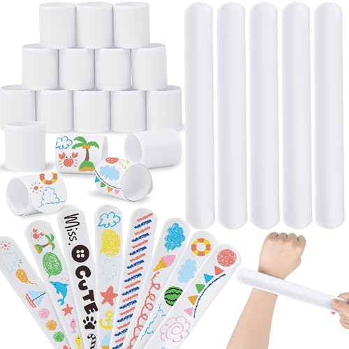 Bracelets blancs en vrac pour cadeaux de fête d'anniversaire et paniers de loisirs créatifs