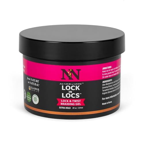 from NATURE to NATURAL Lock in Locs Lock & Twist Braiding Gel, Extra Hold Loc, Braid & Twist Gel for...