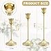 Tunyet Candlestick Holders 6PCS, Metal Taper Candle Holder, Gold Candle Holders for Pillar Candles, Candle Holder for Wedding Fireplace Mantel Housewarming Gift