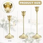 Candlestick Holders 6PCS, Metal Taper Candle Holder, Gold Candle Holders for Pillar Candles, Candle Holder for Halloween Decorations - Image 2
