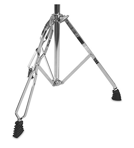 XDrum Beckenständer Semi - Cymbal Stand höhenverstellbar von 70-140 cm - Praktisches Memory Lock System - Doppelstrebig und stabil - Silber - Image 6