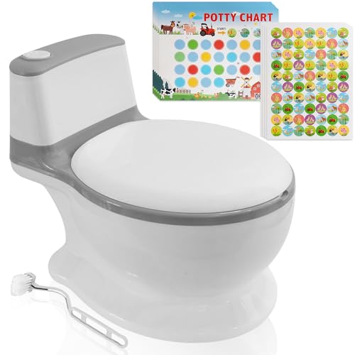 PARVULITOS Orinales Infantiles | Orinal Bebe 2 Años con Escobilla de Limpieza | Incluye Regalo Pegatinas Recompensa | Wc Portatil Niños | Vater para Niños Cómodo Seguro Antideslizante