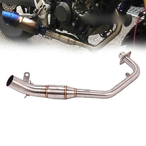 MKYOKO Silenciador De Escape para Motocicleta, Tubo De Enlace Medio Delantero De Acero Inoxidable Modificado, Tubo De Catalizador Deslizante para CB150R