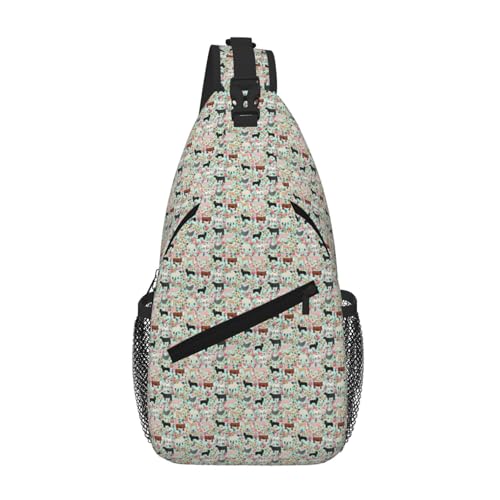 Sac à dos à bandoulière léger avec compartiments pour le plein air