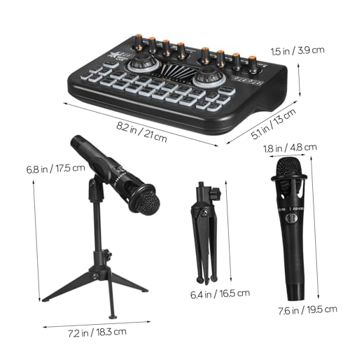 Table de mixage avec interface audio intégrée et microphone studio pour captation sonore nette