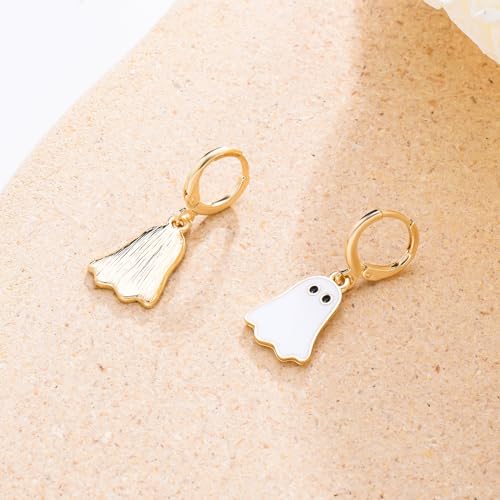 Halloween Earrings Ghost Earrings Dangle Enamel Charm Hypoallergenic4
