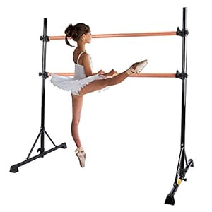 ZELUS-Portable-Ballet-Barre-Bar-for-Home-Kids-Ballet-Bar-5ft-Adjustable-Freestanding-Double-Stretching-Dance-Bar-Barre-Exercise-Equipment-for-Women-with-Heavy-Duty-Beechwood-330-lb-Capacity ZELUS Portable Ballet Barre Bar for Home Kids Ballet Bar 5ft Adjustable Freestanding Double Stretching Dance Bar, Barre Exercise Equipment for Women with Heavy-Duty Beechwood 330 lb Capacity (Black)