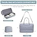 Travel Bag Weekender Bags for Women - Carry on Overnight Bag with Shoe Compartment Duffle Bag with Laptop Pocket Hospital Bag Grey