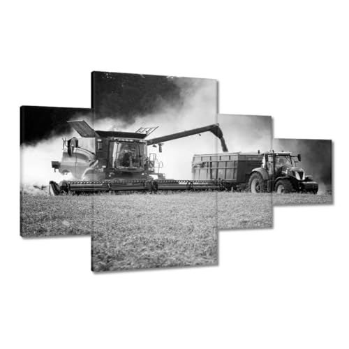Peinture imprimée sur toile tracteur agricole 130x80cm idéale pour décorer un bureau de passionné