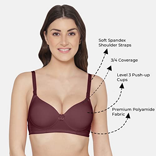 Image of Tweens - Heavily Padded Super Push-Up Bra - Balconette - Polyamide Fabric - 3 /4th Coverage, Multiway Straps, Wireless, Seamless - T-Shirt Bra