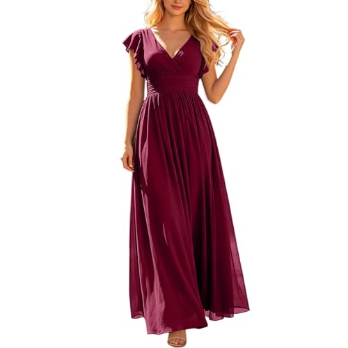 Robe de soirée élégante col en V pour sublimer vos courbes