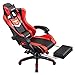 VERDELZ Chaise de Jeu rotative de Confort Rouge Chaise de PC Chaise de Bureau Chaise d'ordinateur Fauteuil à Hauteur réglable