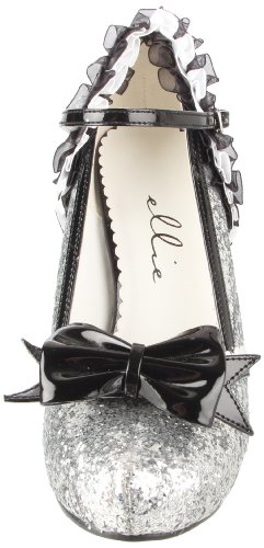 Ellie Shoes Womens 453-Lacey Pumps Shoes, Silver Glitter, 6 Us #TOP1