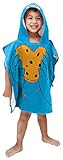 Sesame Street Cookie Monster Kids Bath/Pool/Beach Hooded Poncho - Super Soft & Absorbent Cotton Towel, Measures 28 x 28 Inches (Official Sesame Street Product)