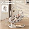 Baby Swings for Infants, FasonBaby Electric Baby Swing with 10 Preset Melodies, 5 Speeds, Remote Control and Bluetooth - Portable Infant Swing for Indoor and Outdoor(Beige) #1