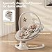 Baby Swings for Infants, FasonBaby Electric Baby Swing with 10 Preset Melodies, 5 Speeds, Remote Control and Bluetooth - Portable Infant Swing for Indoor and Outdoor(Beige)