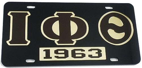 Iota Phi Theta Laser Cut Inlaid Founders Car Tag 1963 License Plate