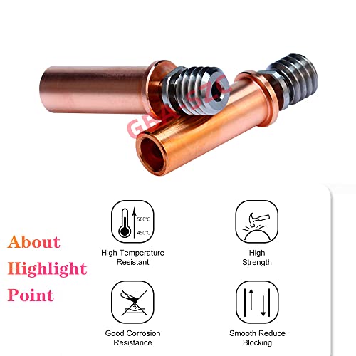 Vyper/I3 Mega Heatbreak,Kobra 2 Heatbreak,Upgrade Titanium Alloy Bi-Metal for Kobra Max/Kobra 2/Neo/Kobra 2 Pro/Plus/Max/i3 Mega/Mega S/X/Pro/Vyper/Chiron Hotend.(2PCS)