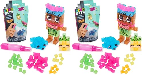 Pixobitz pack de creaciones 3D con 156 cubos transparentes que se pegan con agua para niños de 6 años