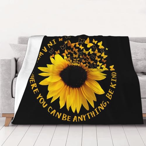 Couverture flanelle imprimé papillon, cadeau idéal pour lit