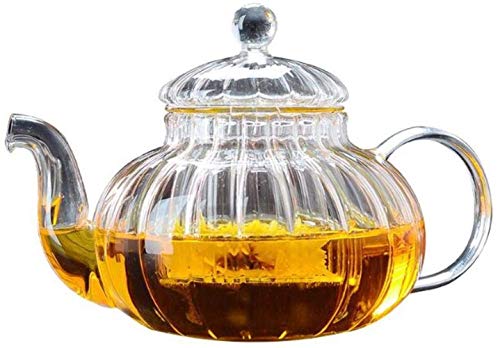 Hervidor de agua y tetera de vidrio con filtro de té para oficina y hogar 600ml 2