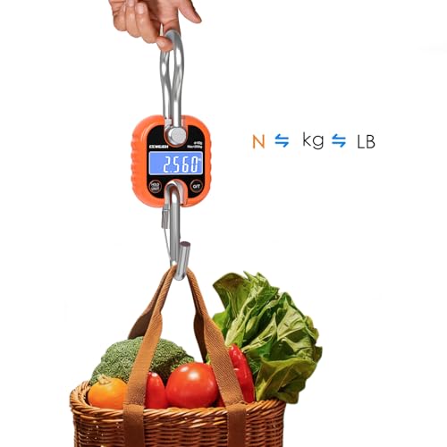 Image of Hanging Scale Handheld 440lb /200kg Crane Scale Luggage Scale,with ABS Plastic case & Big LCD Display, Portable Digital Mini Crane Scale Fishing Scale,for Gym,Hunting,Travelling