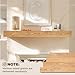 ABSWHLM 60x8x3 Fireplace Mantel - Handcrafted Hollow Rustic Solid Wood Wall Mounted Floating Shelf with Invisible Heavy Duty Wood Bracket (Natural Wood)