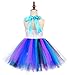 Mermaid Princess Costumet Tutu Fancy Dress Pageant Birthday Theme Party Halloween Toddle Girl Outfit Deep Purple