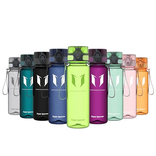 Super Sparrow Trinkflasche - Tritan Wasserflasche - 500ml - BPA-frei - Ideale Sportflasche - Sport, Wasser, Fahrrad, Fitness, Uni, Outdoor - Leicht, Nachhaltig