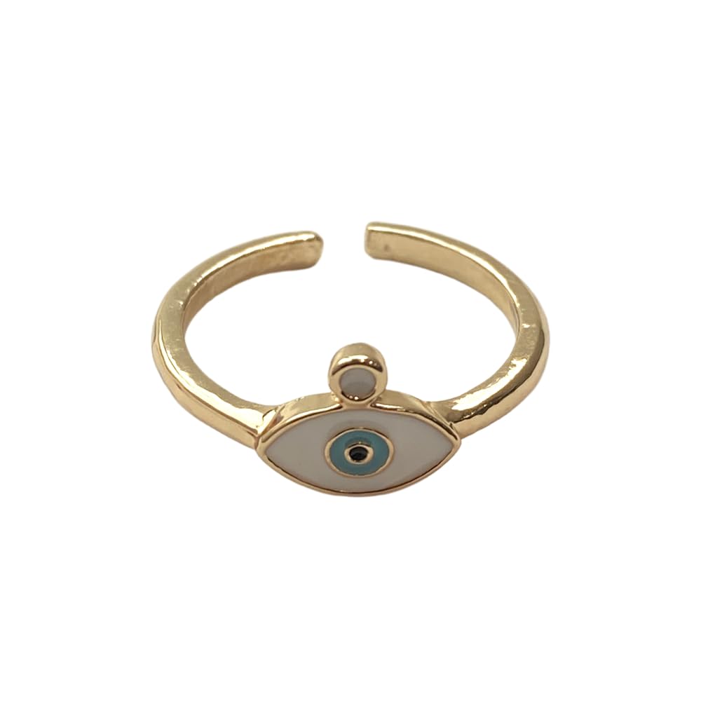 Evil Eye Ring, Oracle, White