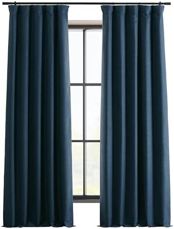 Hpd Half Price Drapes, Einfarbige, thermoisolierte Verdunkelungsvorhänge für das Schlafzimmer, 274 cm lang (1 Paneel), Signature-Verdunkelungsvorhänge aus Leinen für das Wohnzimmer, 127 cm breit x