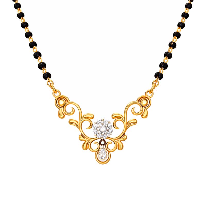 14K/18K Yellow/Rose/White Gold And Diamond Mangalsutra for Women-image-39