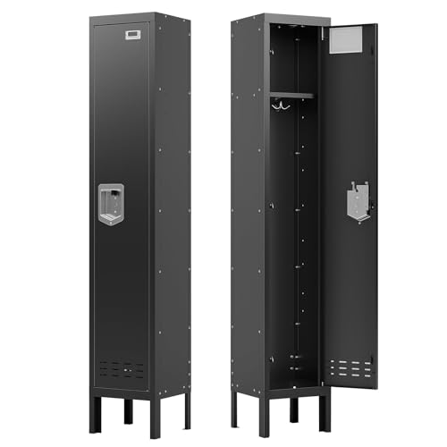 Image of BUTISOW Metal Lockers - 66 inch Height Steel Lockers for Employees with Door Storage Locker with Card Slot for Employees Gym School Home Office Garage - Assembly Required