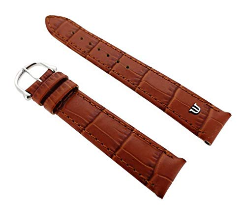 EulitMaurice Lacroix Crocodile Grain Original Watch Strap 19 mm Light Brown with Sthal Clasp