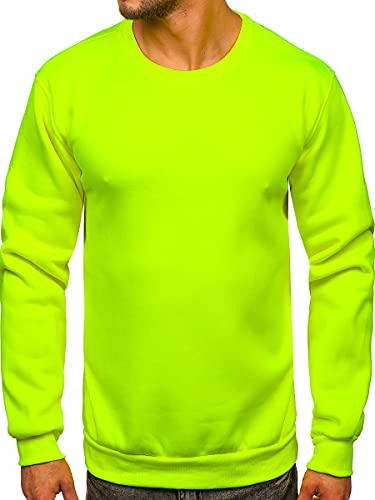 BOLF Herren Sweatshirt ohne Kapuze Pullover Sweater Pulli Langarmshirt...