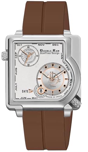 Buy DOUBLERUN Date Display & Dual Time Silicone Analog_34050 at Amazon.in - Image 2