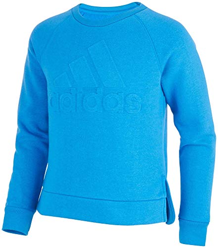 Sweatshirt adidas fille pour éviter le froid en coton polaire bleu xs