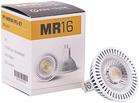 SPW Pro-Trade MR16 LED 7W 250 Lumens 2700K 38 Degree PT-MR16-7FL-27 30,000 Hours 10-18V Low Voltage 12v Landscape Lighting Bulb Dimmable Lamp